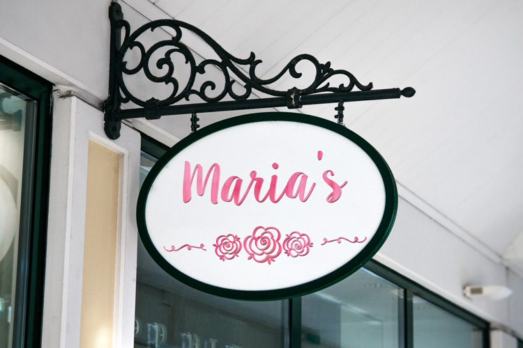 Maria's signage