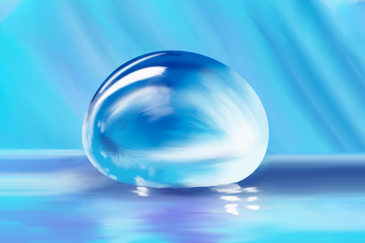 water droplet via tutorial