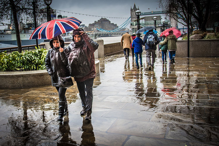 Never underestimate London rain