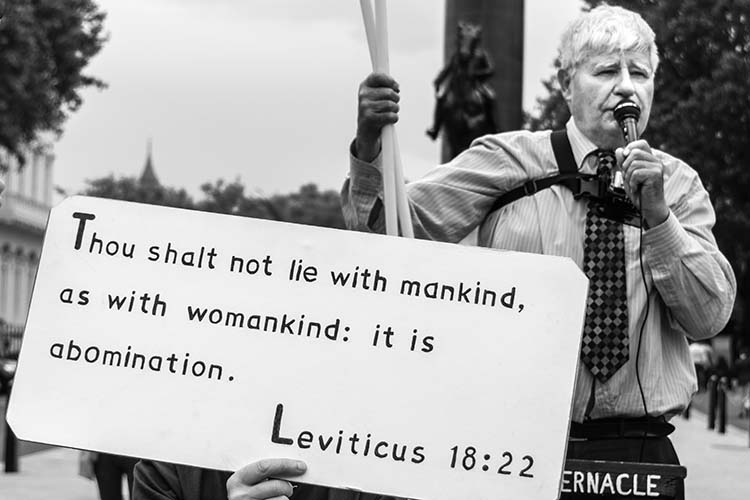 The evangelical religious protesters