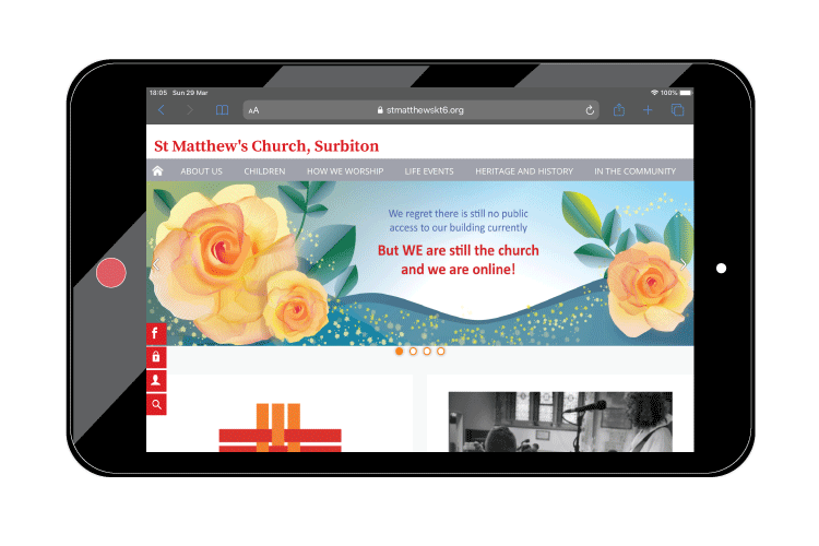 Roses illustration banner in use on website after for Pentecost