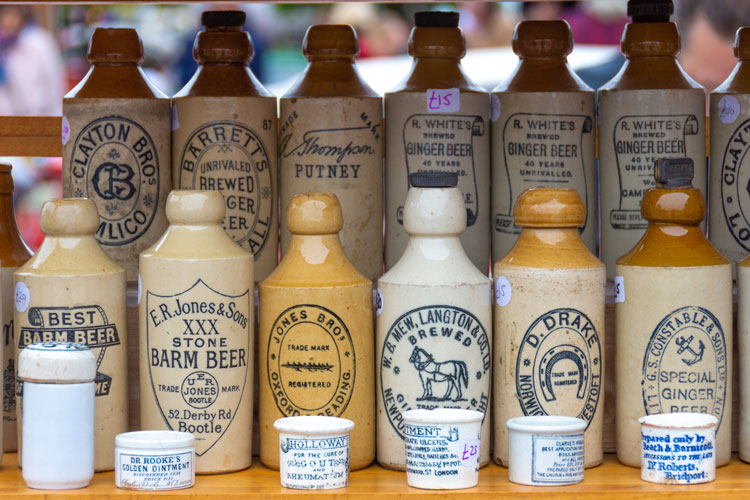 Old bear bottles and labels