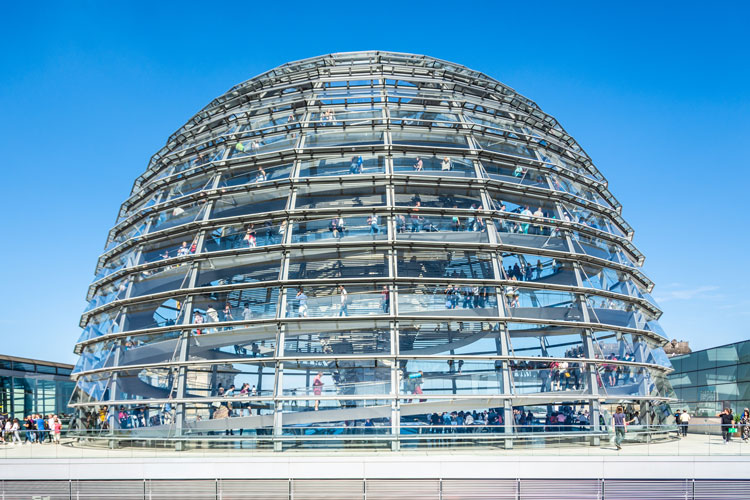 Outside the Reichstag dome