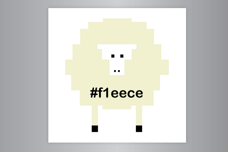 Sheep as hashtag f1eece