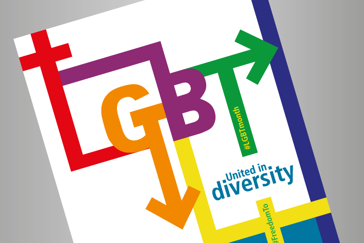 LGBT poster in close up